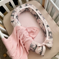 Protecție de somn - Cuib de dormit pentru co-sleeping Flowers pastel